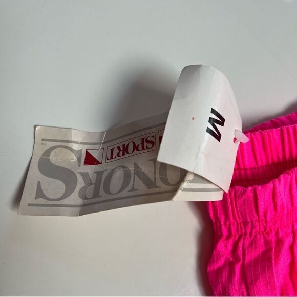 KILLER NWT Vintage Deadstock Neon Pink 80s / 90s Sporty High Waist Beach Shorts - Picture 7 of 9